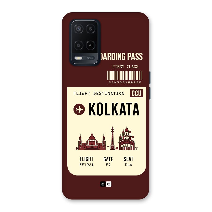 Kolkata Boarding Pass Back Case for Oppo A54