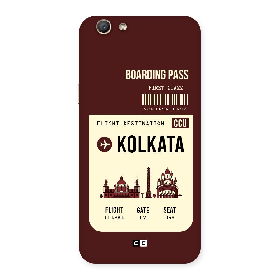 Kolkata Boarding Pass Back Case for Oppo F1s