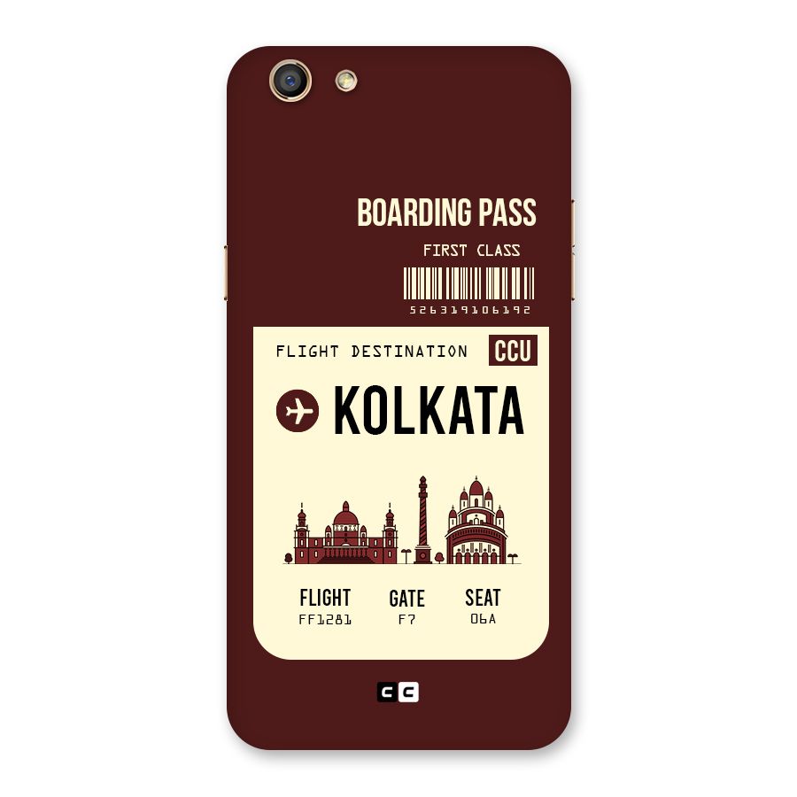 Kolkata Boarding Pass Back Case for Oppo F3