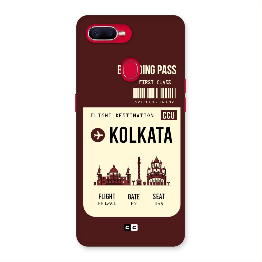 Kolkata Boarding Pass Back Case for Oppo F9 Pro