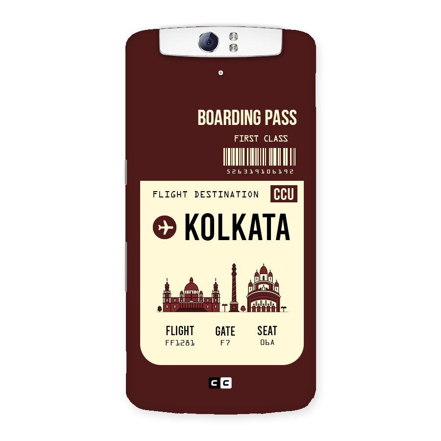 Kolkata Boarding Pass Back Case for Oppo N1