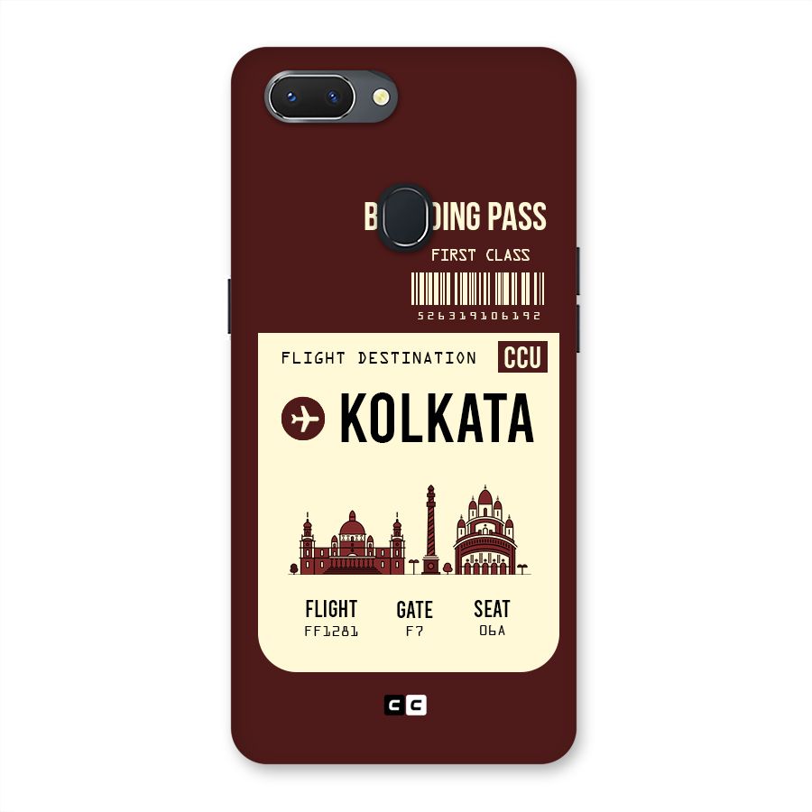 Kolkata Boarding Pass Back Case for Oppo Realme 2