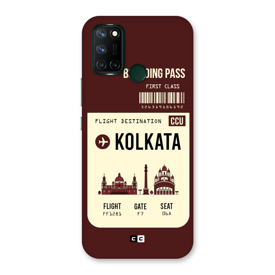 Kolkata Boarding Pass Back Case for Realme 7i