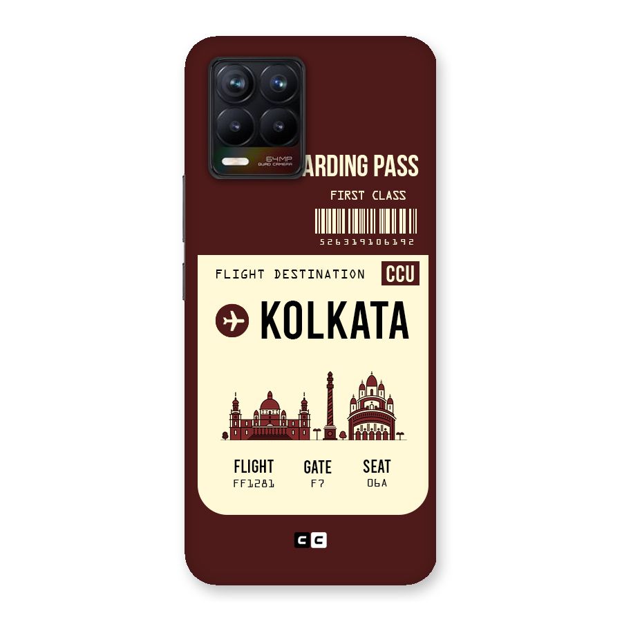 Kolkata Boarding Pass Back Case for Realme 8