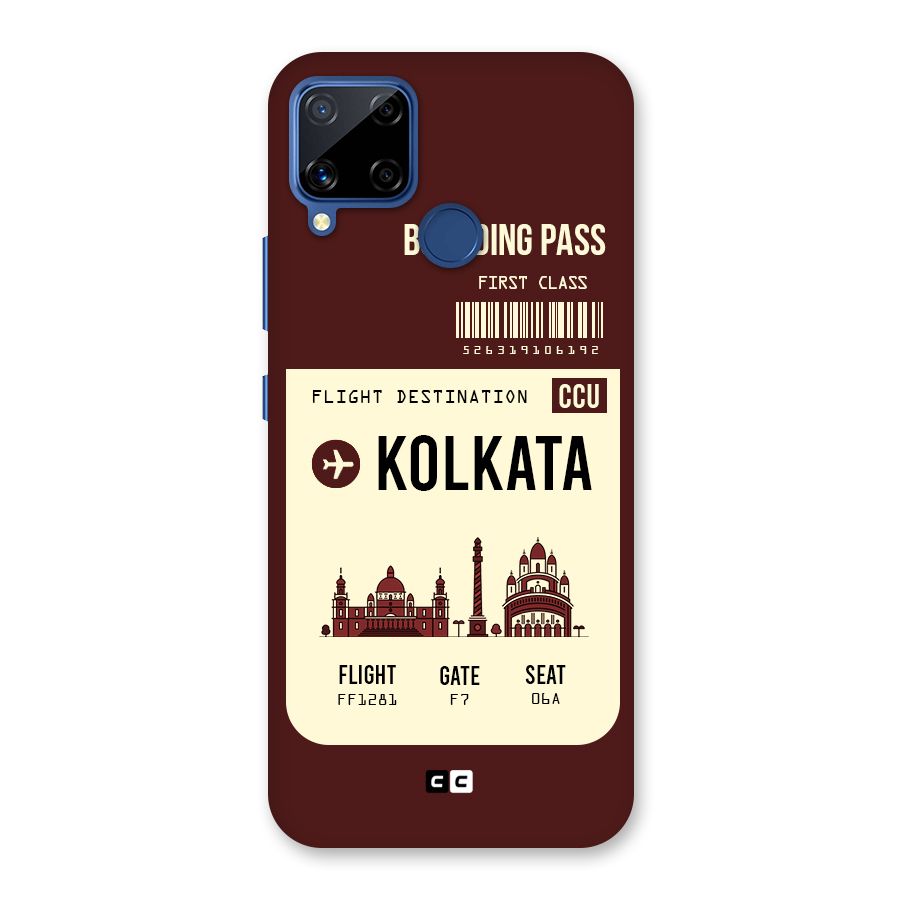 Kolkata Boarding Pass Back Case for Realme C12