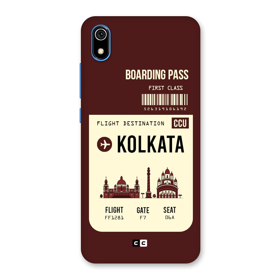 Kolkata Boarding Pass Back Case for Redmi 7A
