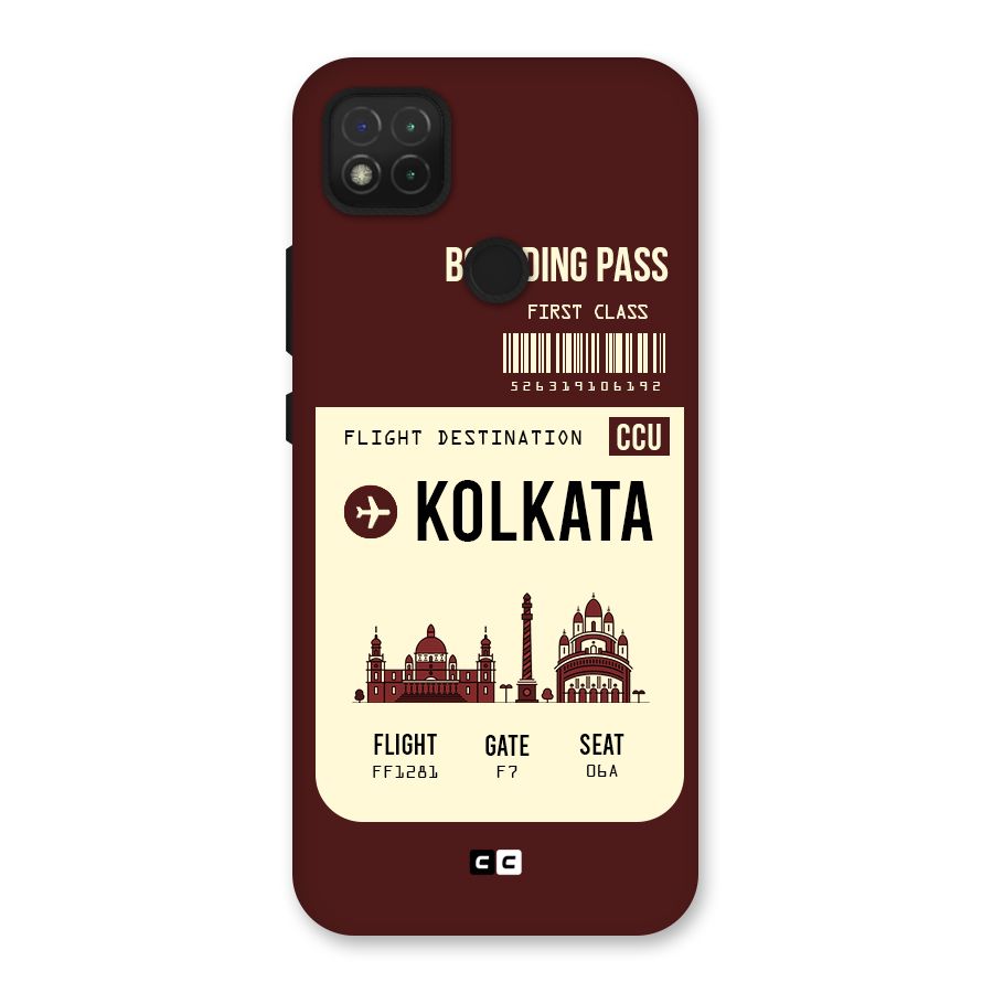 Kolkata Boarding Pass Back Case for Redmi 9