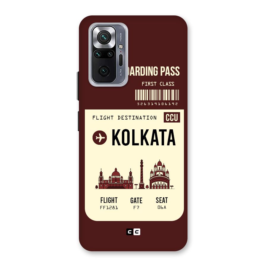 Kolkata Boarding Pass Back Case for Redmi Note 10 Pro Max