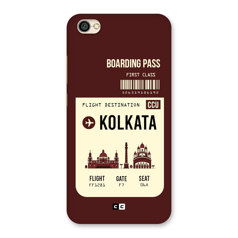 Kolkata Boarding Pass Back Case for Redmi Y1 Lite
