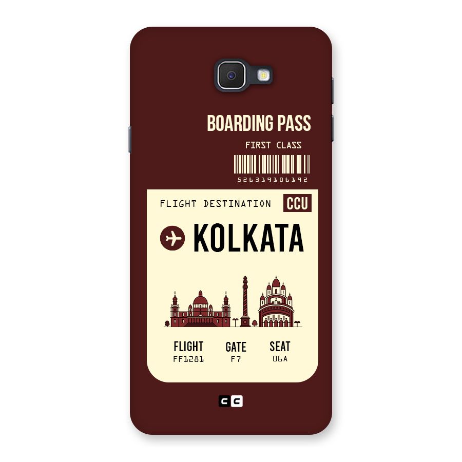 Kolkata Boarding Pass Back Case for Samsung Galaxy J7 Prime