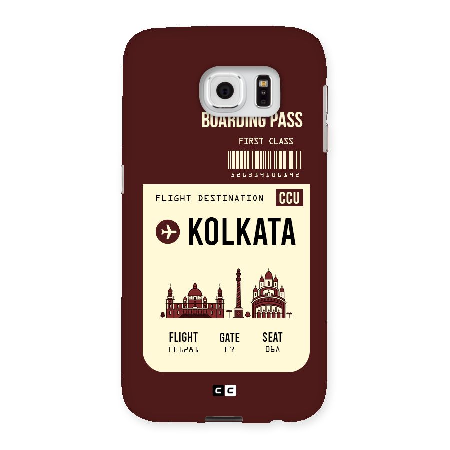 Kolkata Boarding Pass Back Case for Samsung Galaxy S6