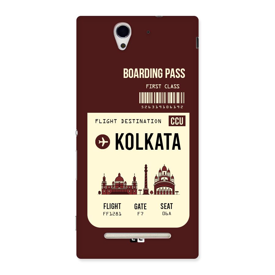 Kolkata Boarding Pass Back Case for Sony Xperia C3