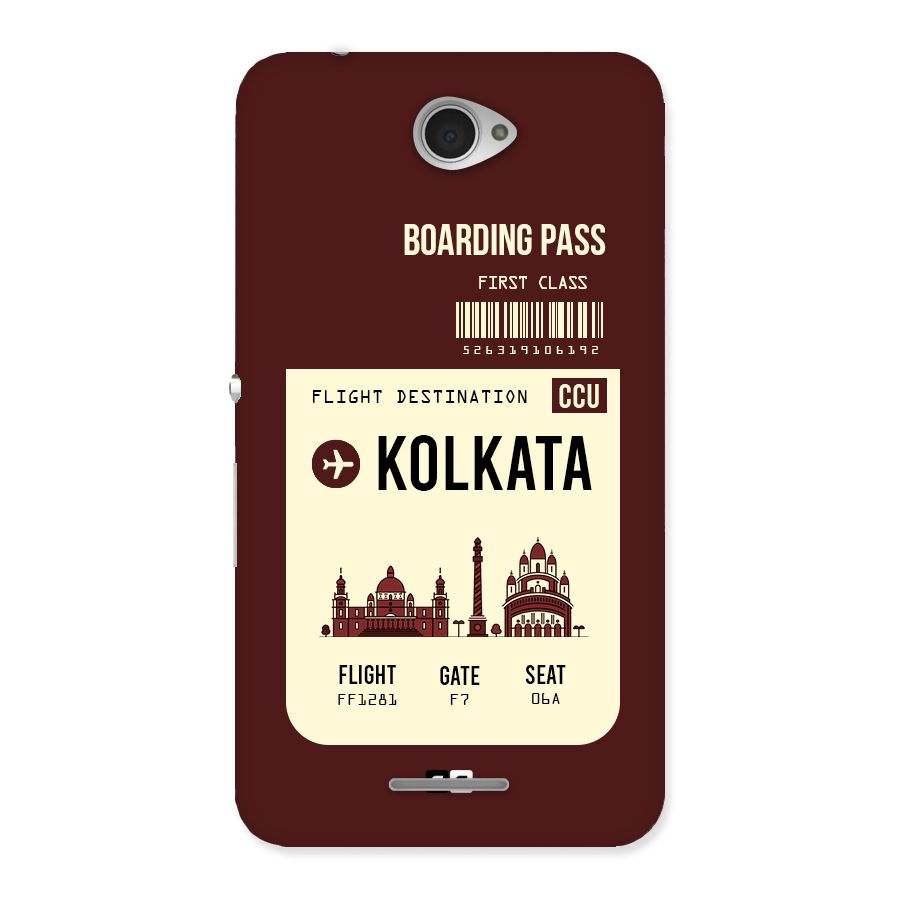 Kolkata Boarding Pass Back Case for Sony Xperia E4