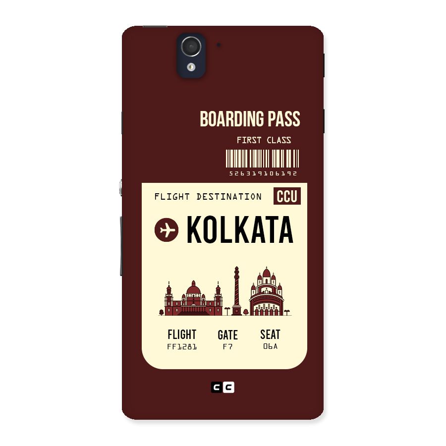 Kolkata Boarding Pass Back Case for Sony Xperia Z
