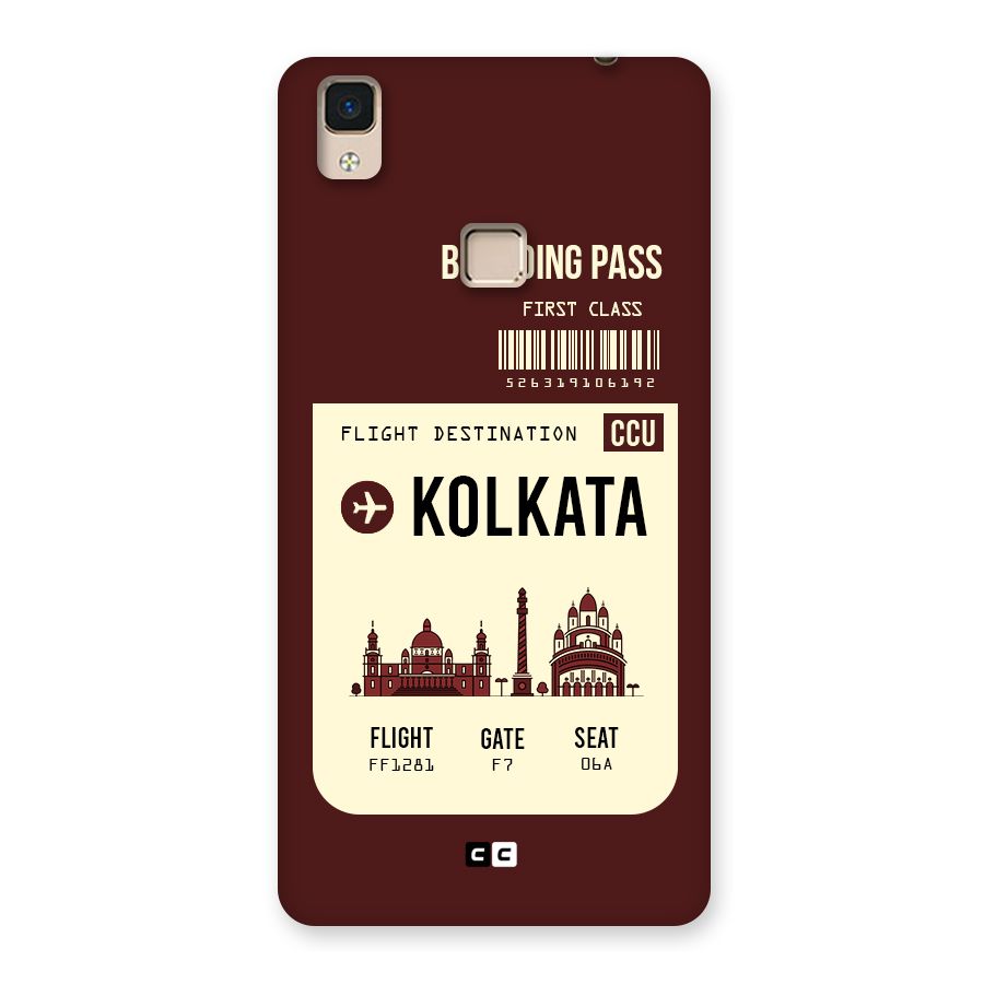 Kolkata Boarding Pass Back Case for V3 Max