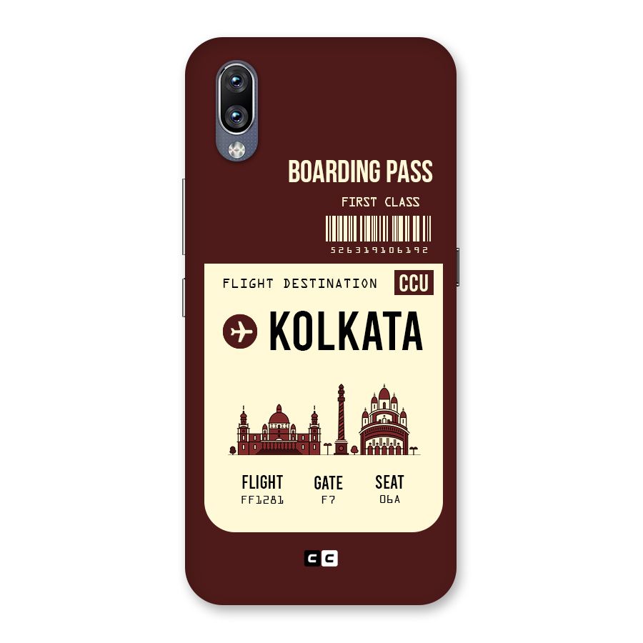 Kolkata Boarding Pass Back Case for Vivo NEX