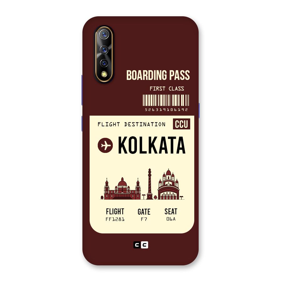Kolkata Boarding Pass Back Case for Vivo S1
