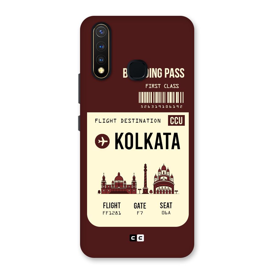 Kolkata Boarding Pass Back Case for Vivo U20