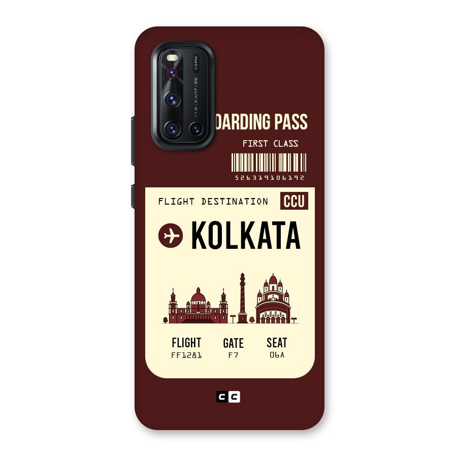 Kolkata Boarding Pass Back Case for Vivo V19