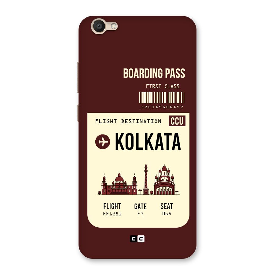 Kolkata Boarding Pass Back Case for Vivo V5