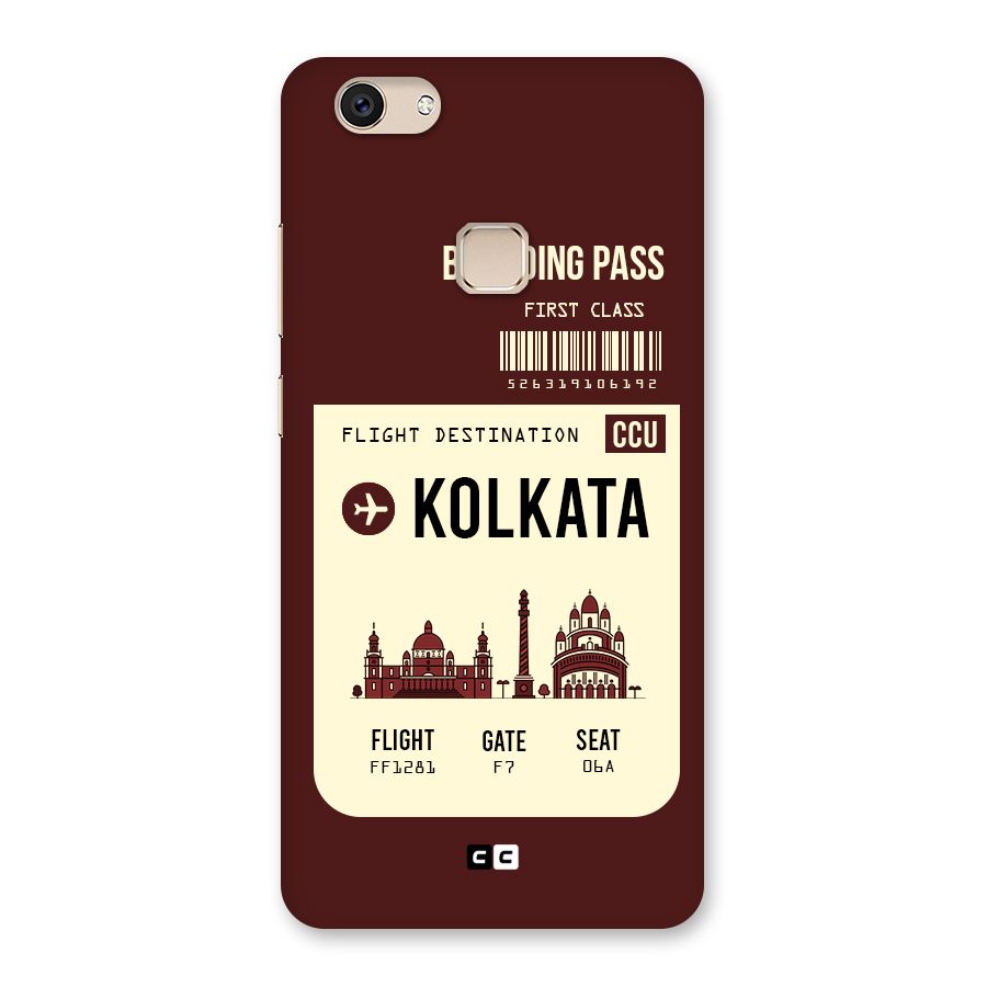 Kolkata Boarding Pass Back Case for Vivo V7
