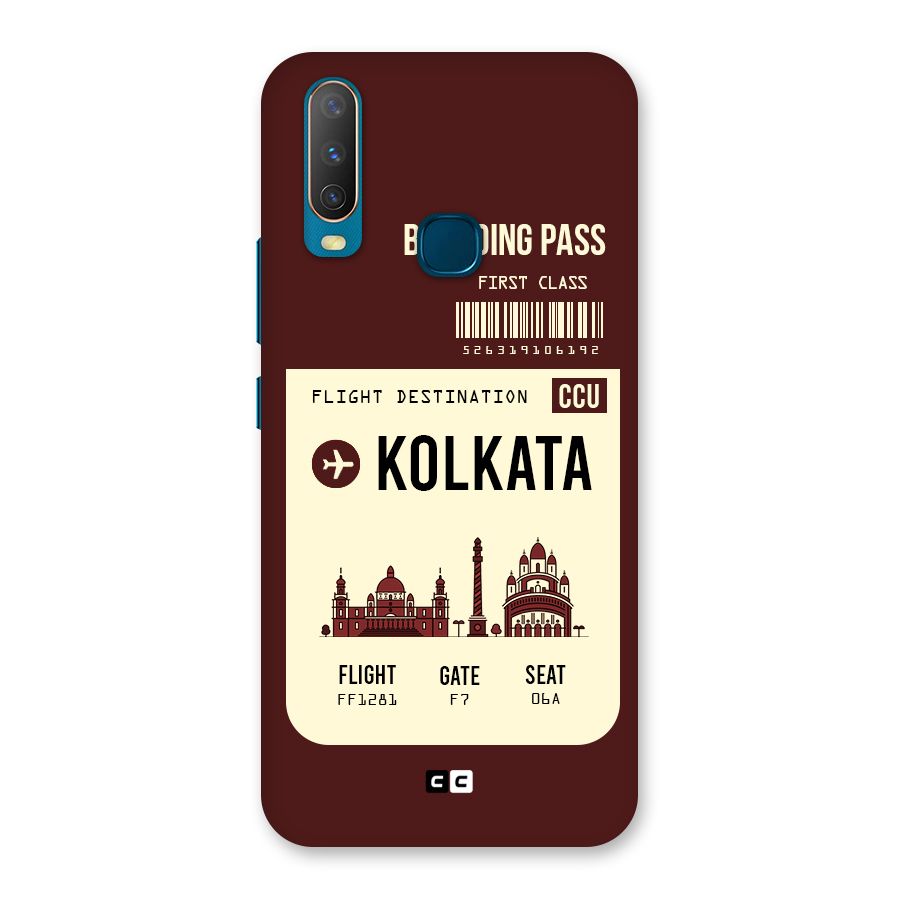 Kolkata Boarding Pass Back Case for Vivo Y11