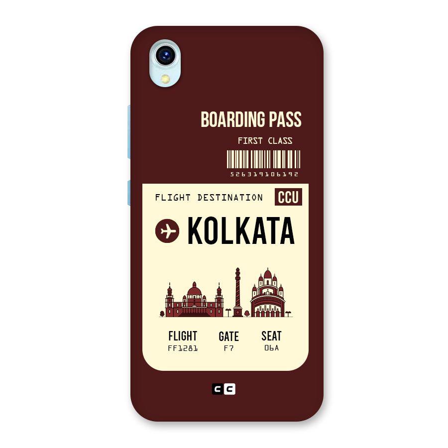 Kolkata Boarding Pass Back Case for Vivo Y1s