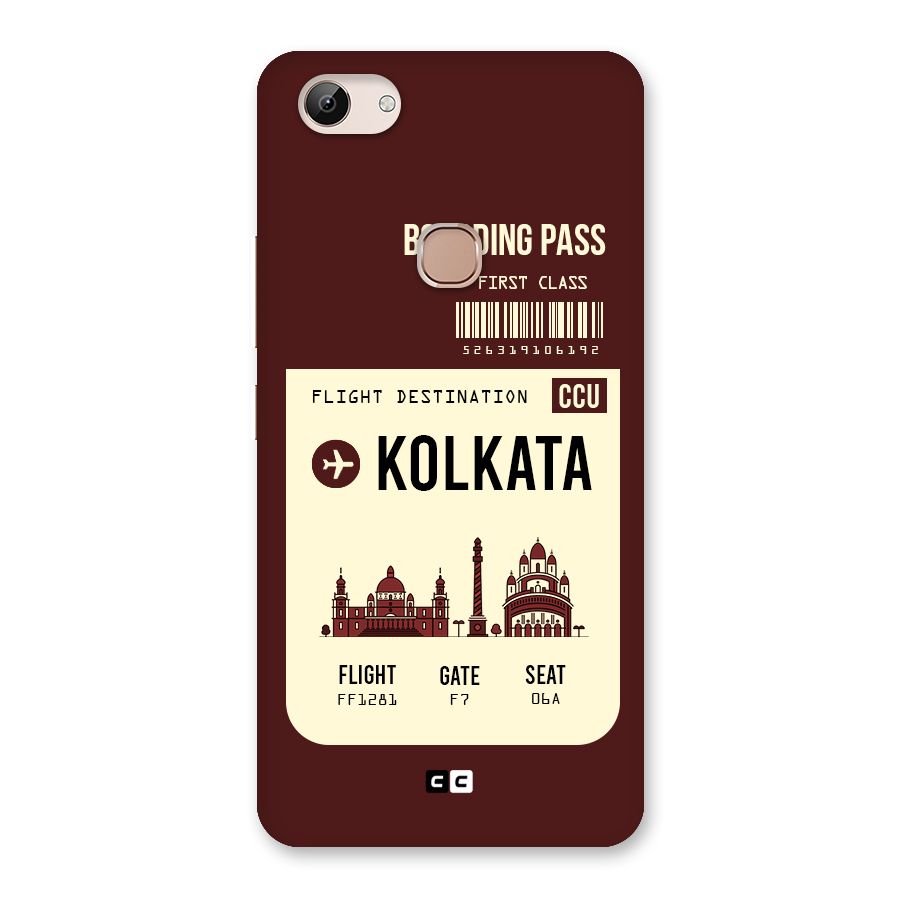 Kolkata Boarding Pass Back Case for Vivo Y83