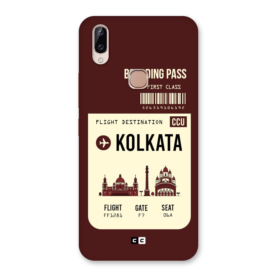 Kolkata Boarding Pass Back Case for Vivo Y83 Pro