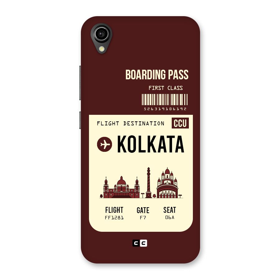 Kolkata Boarding Pass Back Case for Vivo Y90