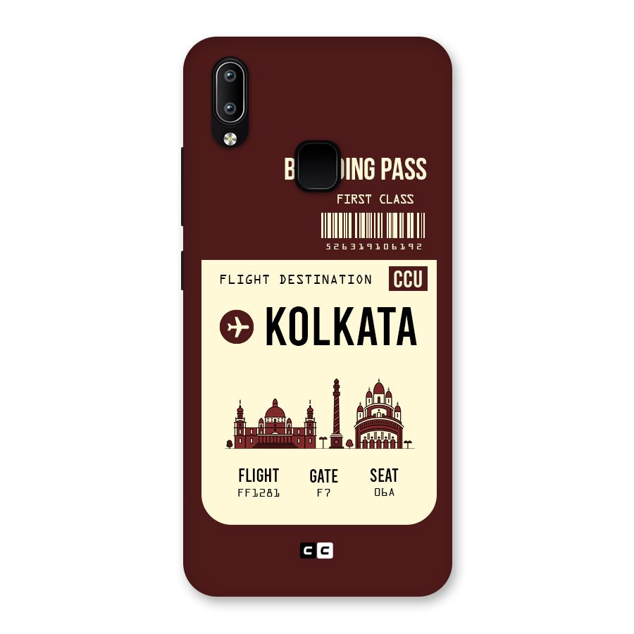 Kolkata Boarding Pass Back Case for Vivo Y93