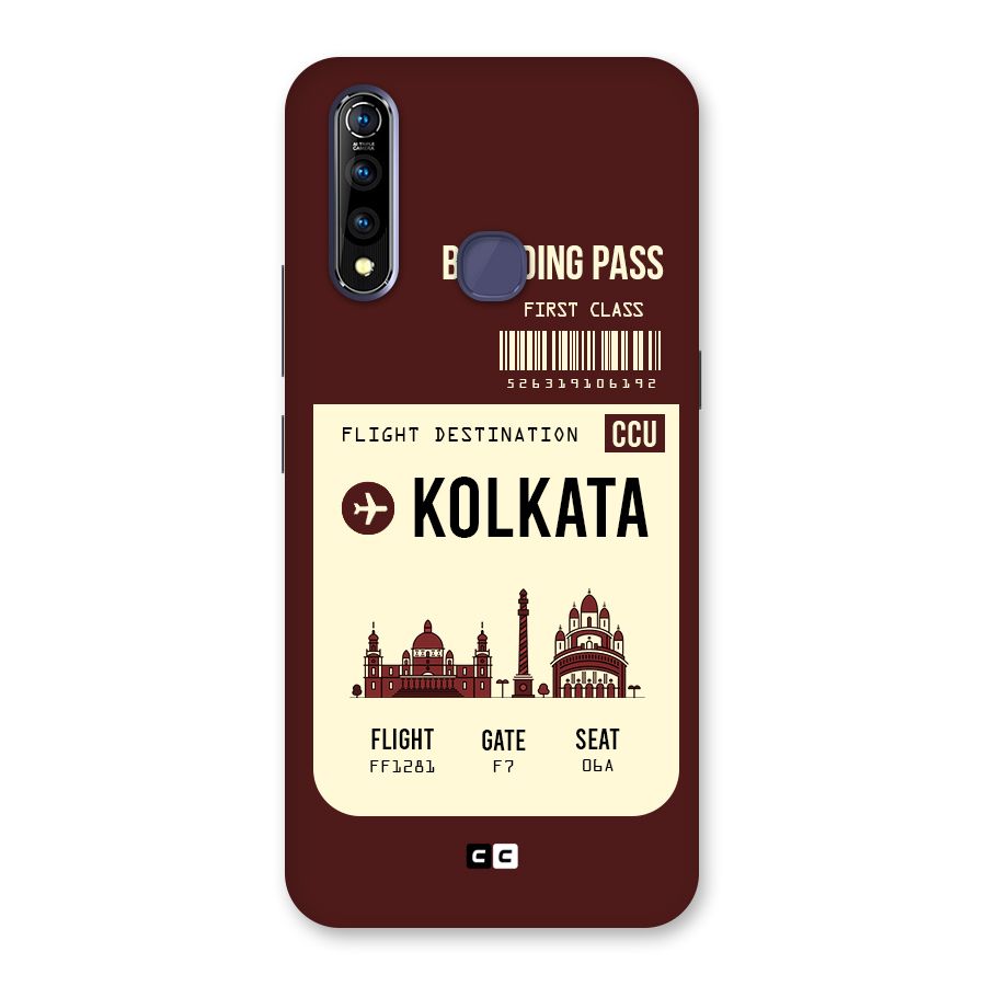 Kolkata Boarding Pass Back Case for Vivo Z1 Pro