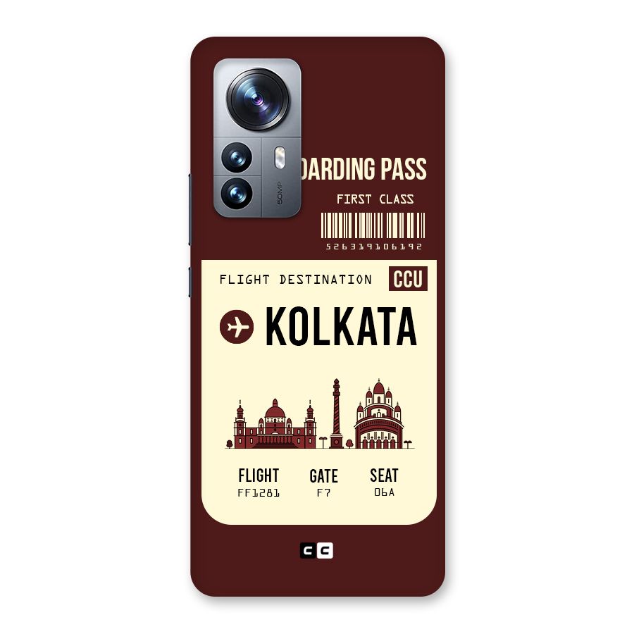 Kolkata Boarding Pass Back Case for Xiaomi 12 Pro