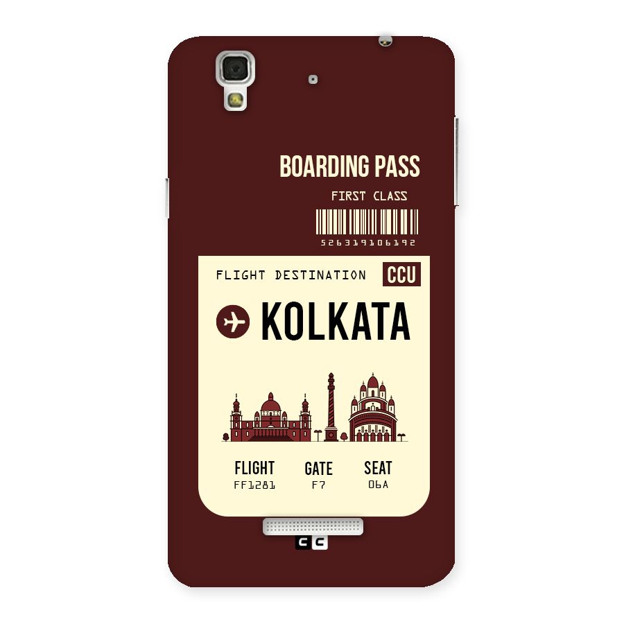 Kolkata Boarding Pass Back Case for YU Yureka Plus