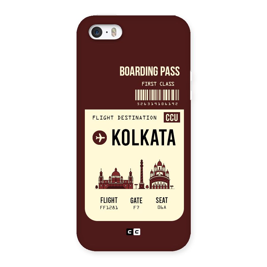 Kolkata Boarding Pass Back Case for iPhone SE
