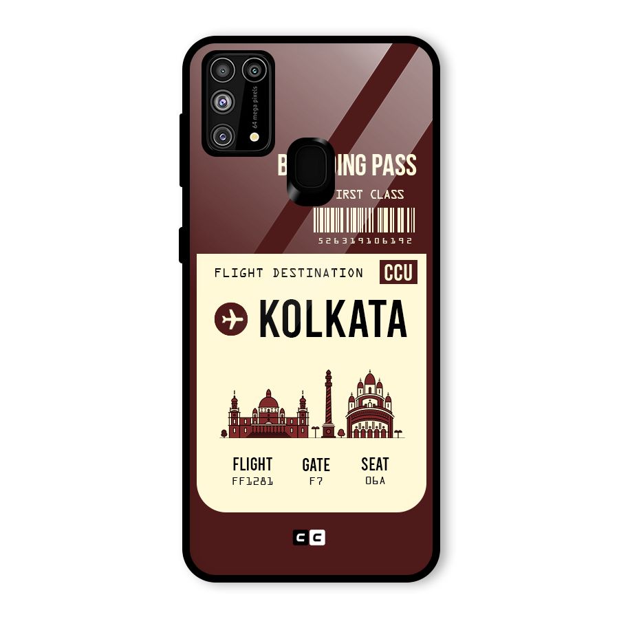 Kolkata Boarding Pass Glass Back Case for Galaxy M31