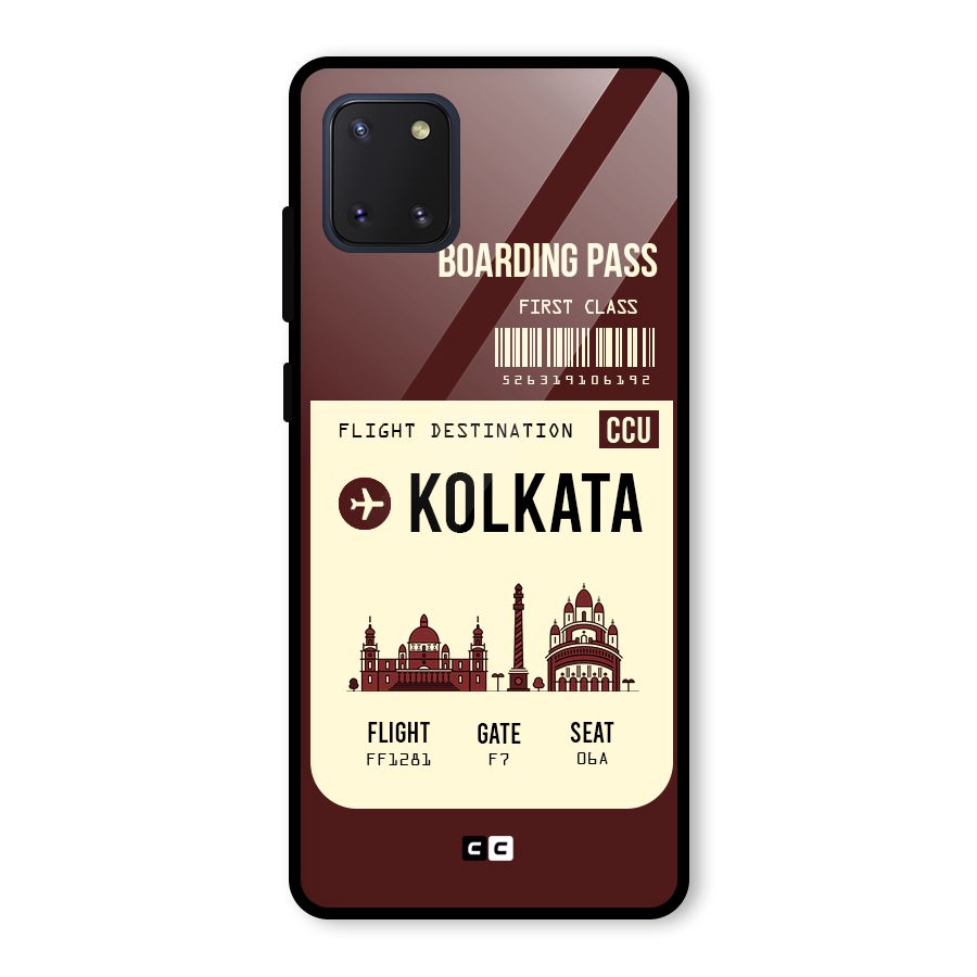 Kolkata Boarding Pass Glass Back Case for Galaxy Note 10 Lite