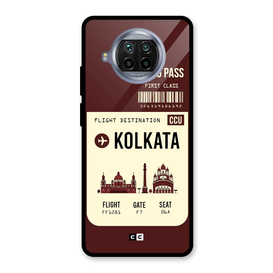 Kolkata Boarding Pass Glass Back Case for Mi 10i