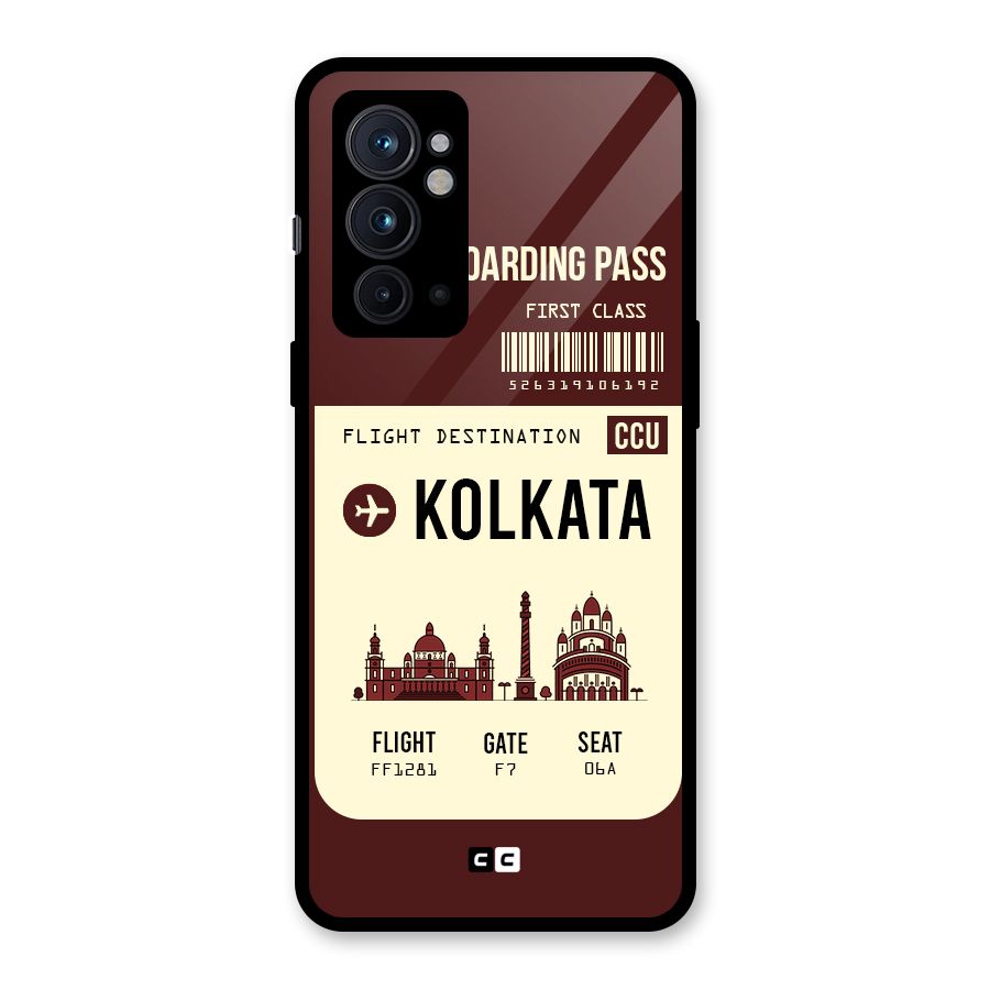 Kolkata Boarding Pass Glass Back Case for OnePlus 9RT 5G