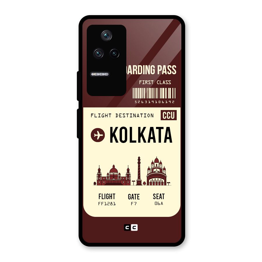 Kolkata Boarding Pass Glass Back Case for Poco F4 5G