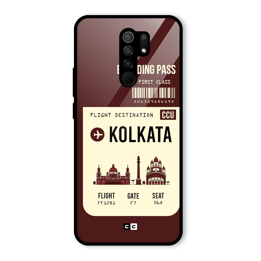 Kolkata Boarding Pass Glass Back Case for Poco M2