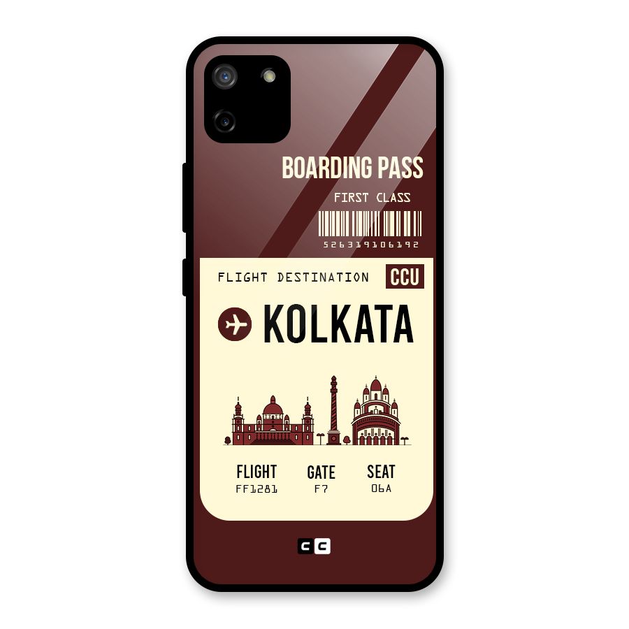 Kolkata Boarding Pass Glass Back Case for Realme C11