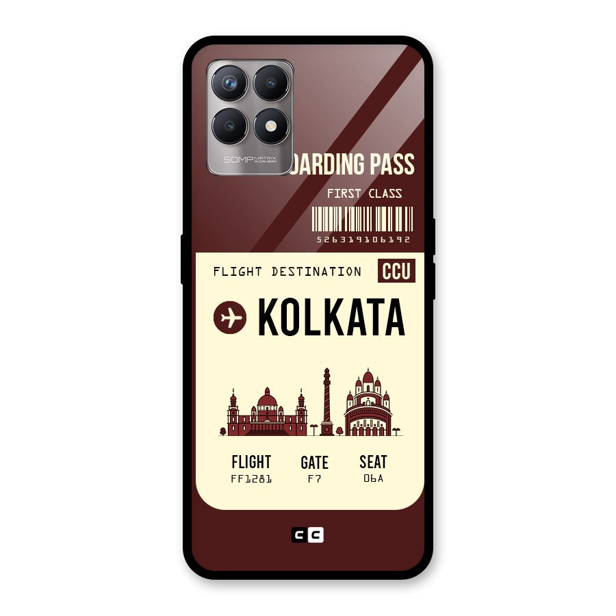 Kolkata Boarding Pass Glass Back Case for Realme Narzo 50