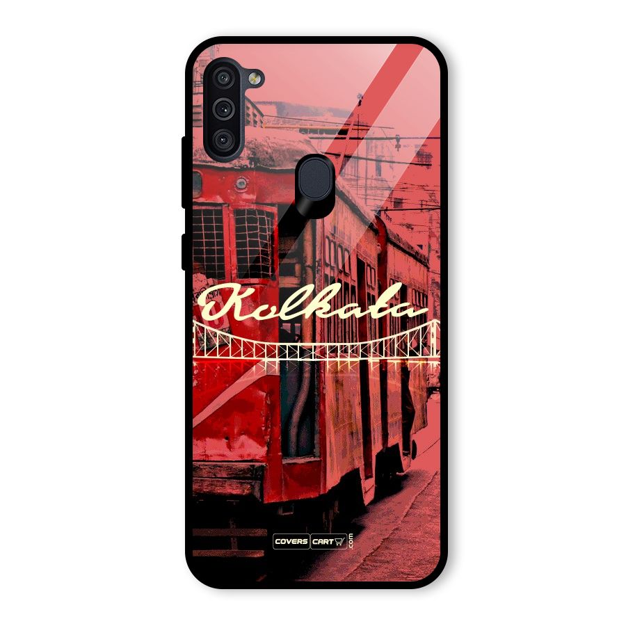 Kolkata Citystyle Glass Back Case for Galaxy M11