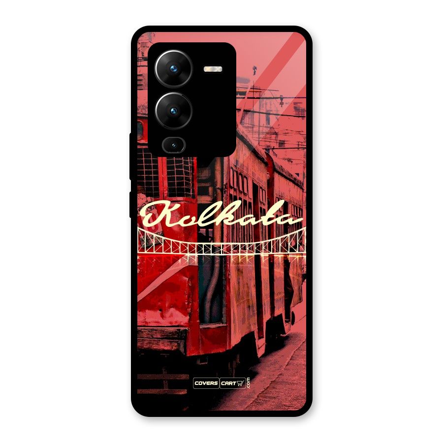 Kolkata Citystyle Glass Back Case for Vivo V25 Pro