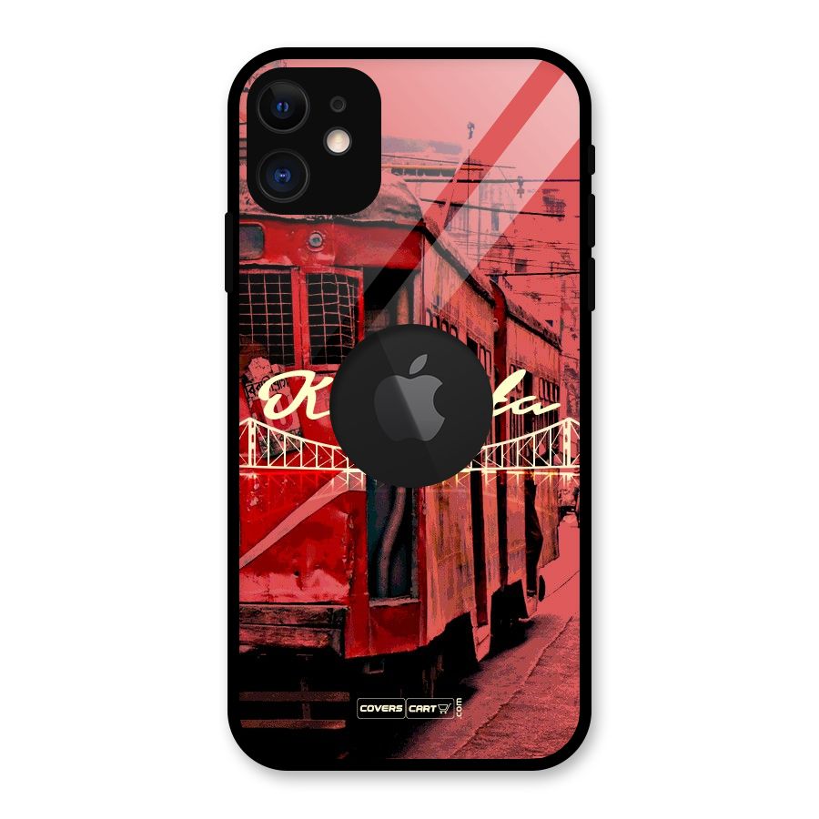 Kolkata Citystyle Glass Back Case for iPhone 11 Logo Cut