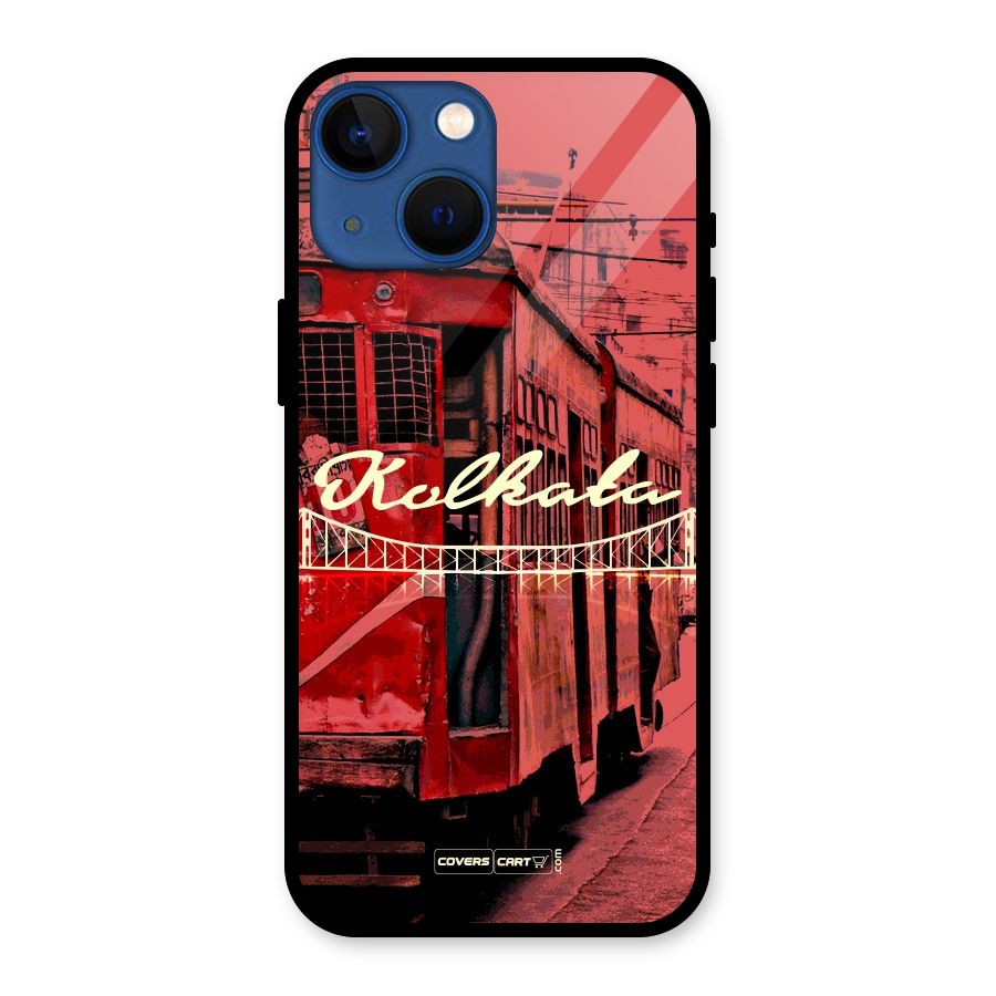 Kolkata Citystyle Glass Back Case for iPhone 13 Mini