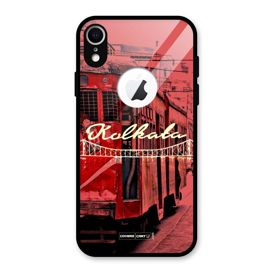 Kolkata Citystyle Glass Back Case for iPhone XR Logo Cut
