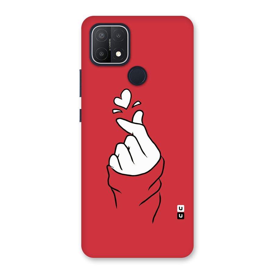 Korean Love Sign Back Case for Oppo A15s