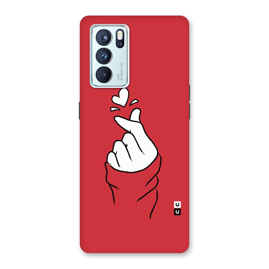 Korean Love Sign Back Case for Oppo Reno6 Pro 5G